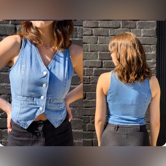 NWT BLANKNYC Timeless Blue Denim Vest Sz M - Picture 7 of 7